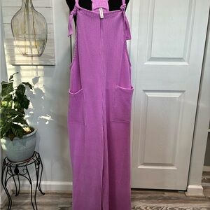 Zenana Outfitters Lavender Ribbed Jumpsuit. NWOT